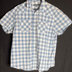 Old Navy Casual Blue and White Checkered Shirt